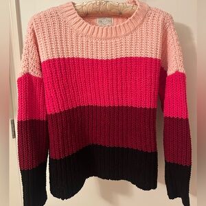 Jun & Ivy Pink Striped Sweater